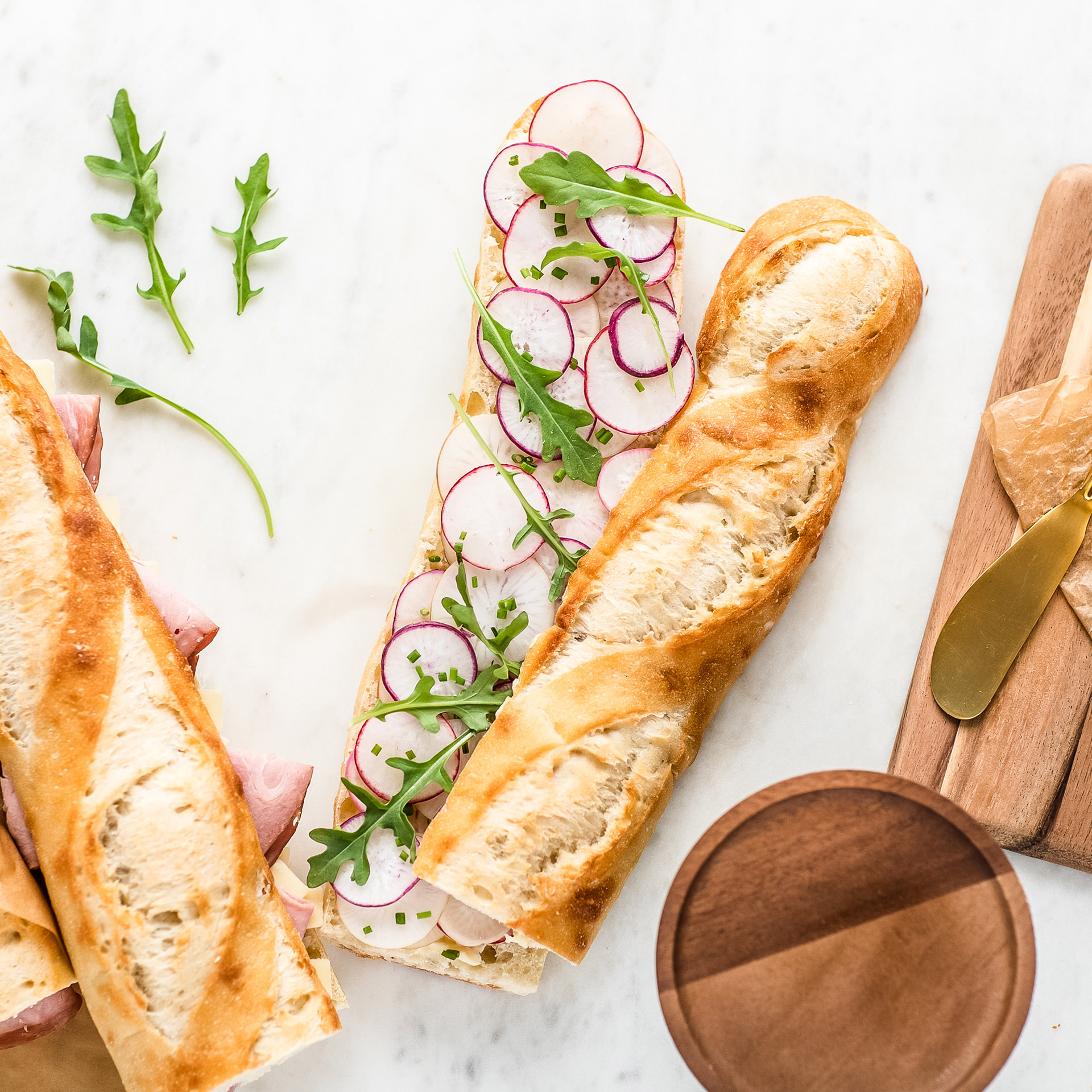 radish butter sandwich