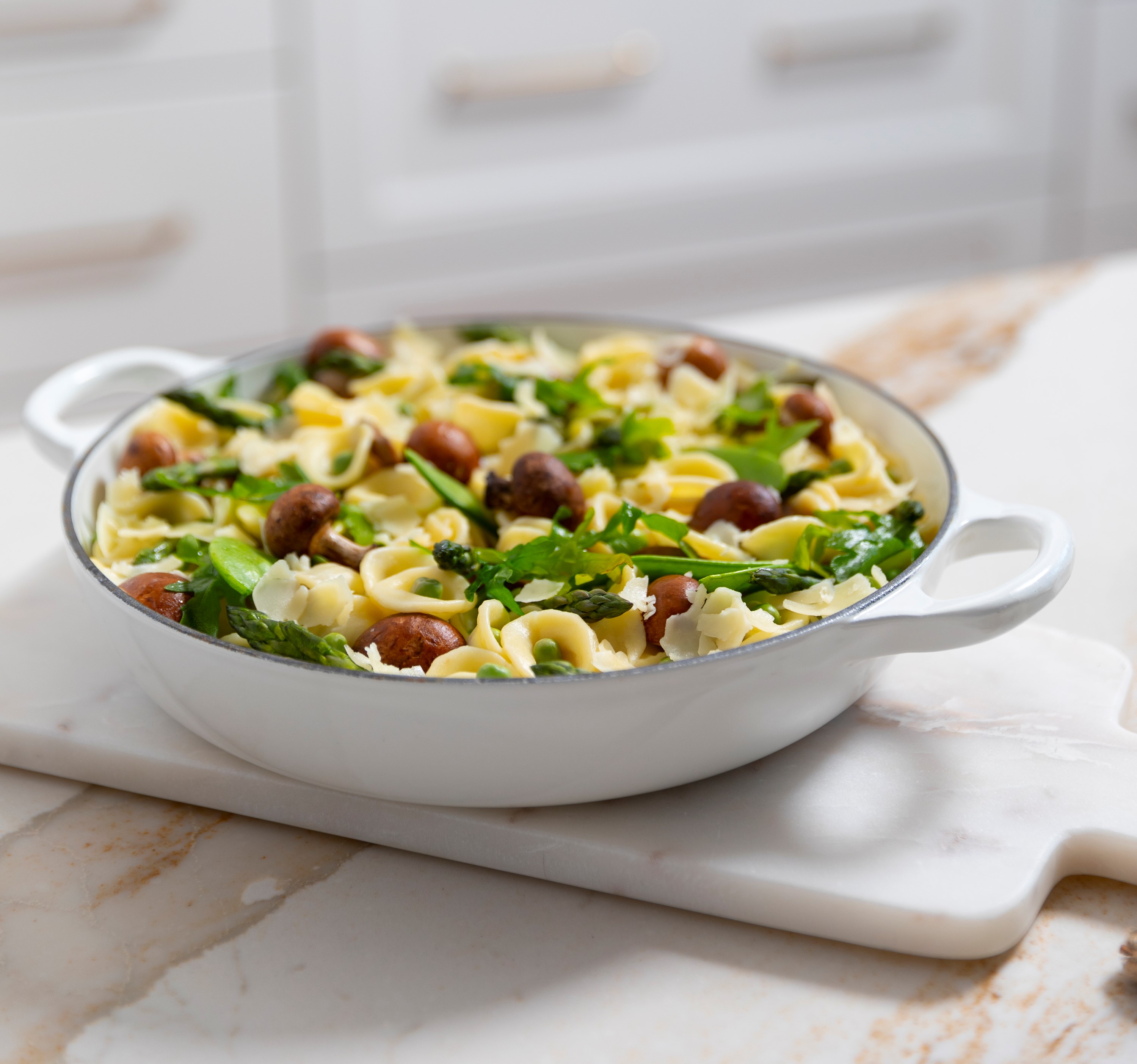 spring vegetable orecchiette