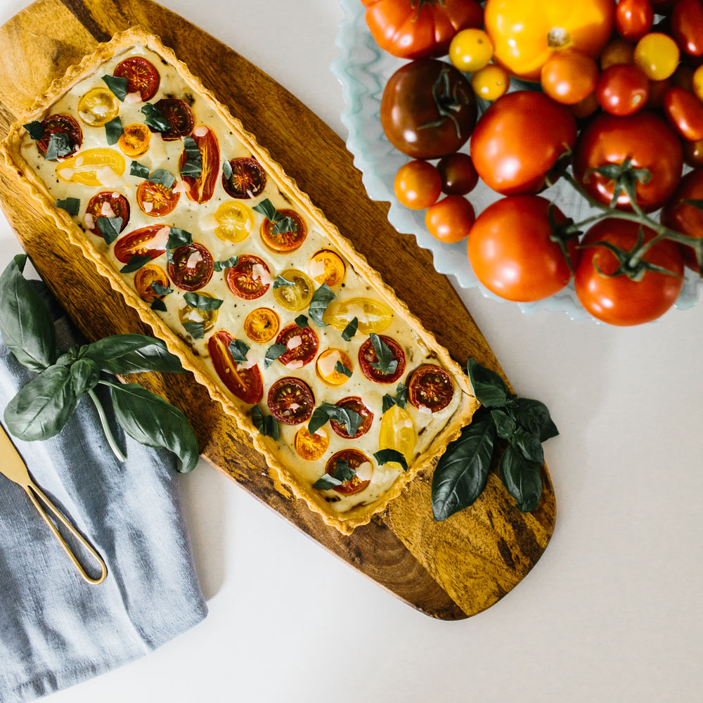 heirloom cherry tomato tart