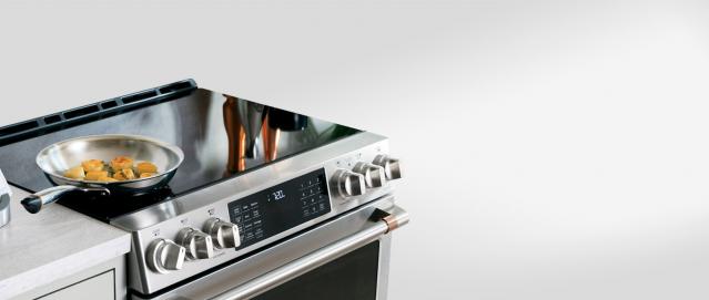 induction range with hestan cue app and smart pan