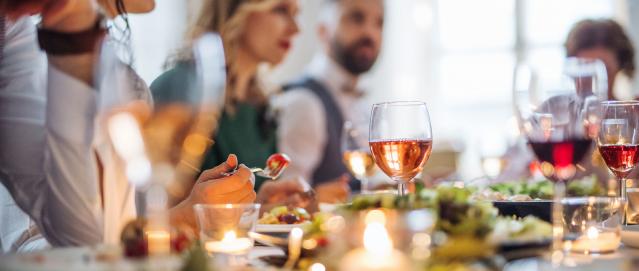 Guests at the dinner table