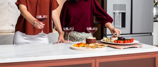 New Year's Eve cocktails with friends