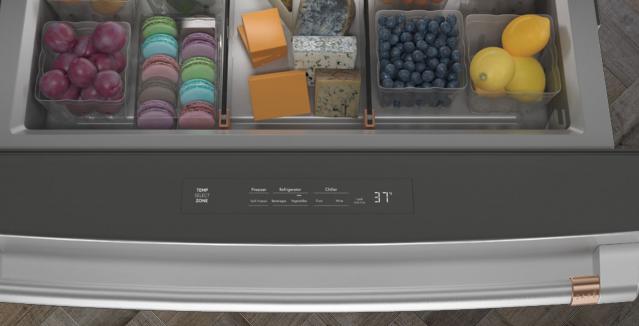 Snacks in refrigerator drawer