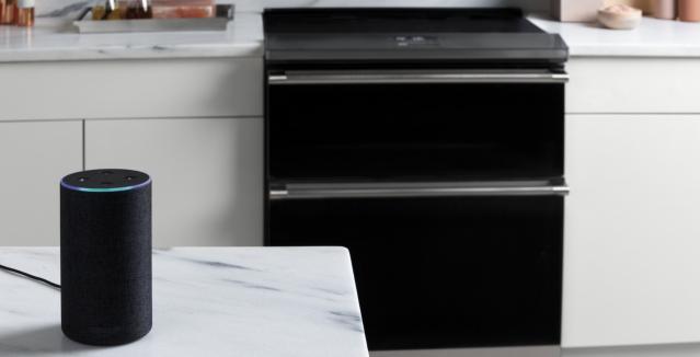 smart speaker in kitchen